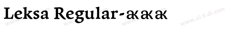 Leksa Regular字体转换